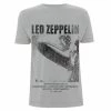 T-shirt Metal Men's Led Zeppelin - Led Zeppelin - NNM -Cheap Gothic & Punk Shop Led Zeppelin UK Tour 1969 LZ1 Ice Grey T RTLZETSIGUKTOUR
