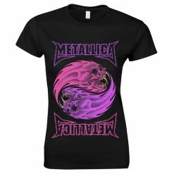 Women's T-shirt Metallica - Yin Yang Purple - Black