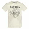 Men's T-shirt RAMONES - VINTAGE SHIELD - VINTAGE WHITE - AMPLIFIED