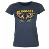 Women's T-shirt Blink 182 - Butterfly - NAVY - ROCK OFF -Cheap Gothic & Punk Shop aaa023