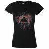 Women's T-shirt Pink Floyd - DSOTM Pink Splatter - BLACK - ROCK OFF