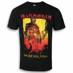 T-shirt Metal Men's Iron Maiden - The Wicker Man Fire - ROCK OFF