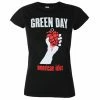 Women's T-shirt GREEN DAY - AMERICAN IDIOT HEART - BLACK - PLASTIC HEAD