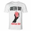 Men's T-shirt GREEN DAY - AMERICAN IDIOT HEART - WHITE - PLASTIC HEAD -Cheap Gothic & Punk Shop adx009