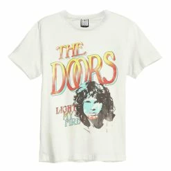 Men's T-shirt THE DOORS - LIGHT MY FIRE - VINTAGE WHITE - AMPLIFIED
