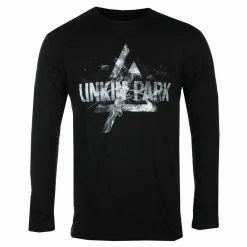 Men's Long-sleeved T-shirt Linkin Park - Smoke Logo - BLACK - ROCK OFF