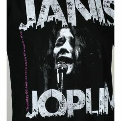Men's T-shirt Janis Joplin - Shea '70 - BL ECO - ROCK OFF -Cheap Gothic & Punk Shop asaw067