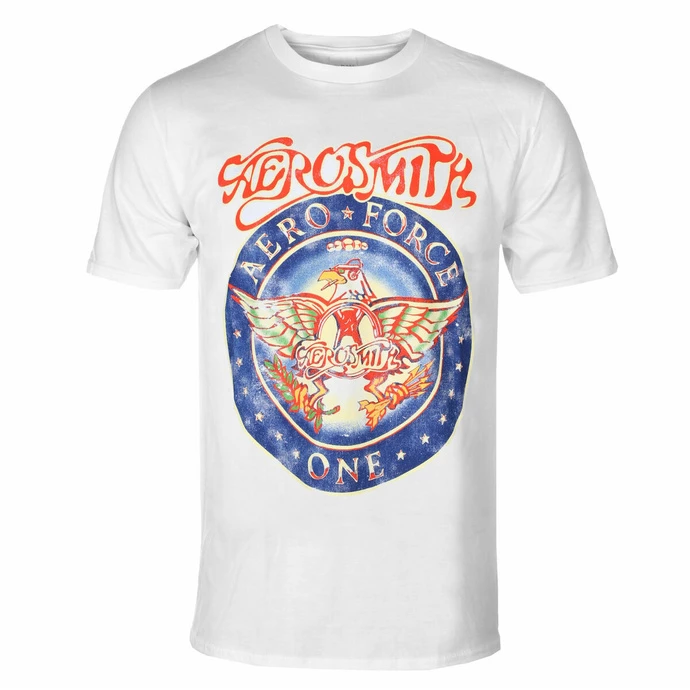 Men's T-shirt Aerosmith - Aero Force - WHITE - ROCK OFF 3 Men's T-shirt Aerosmith - Aero Force - WHITE - ROCK OFF