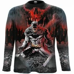 Men's Long Sleeve T-shirt SPIRAL - Batman - ASYLUM WRAP - Black