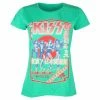 Women's T-shirt Kiss - Destroyer Tour 78 - GREEN - ROCK OFF -Cheap Gothic & Punk Shop damske 028