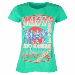 Women's T-shirt Kiss - Destroyer Tour 78 - GREEN - ROCK OFF