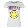 Women's T-shirt Nirvana - Xerox Smiley Pink HEATHER - ROCK OFF -Cheap Gothic & Punk Shop damske 034