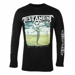 Men's Long-sleeved T-shirt TESTAMENT - PRACTICE WHAT YOU PREACH - PLASTIC HEAD