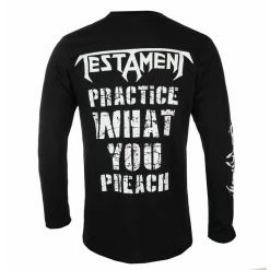 Men's Long-sleeved T-shirt TESTAMENT - PRACTICE WHAT YOU PREACH - PLASTIC HEAD -Cheap Gothic & Punk Shop dsd025