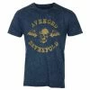 Men's T-shirt Avenged Sevenfold - Logo Snow Wash - NAVY - ROCK OFF -Cheap Gothic & Punk Shop dse003