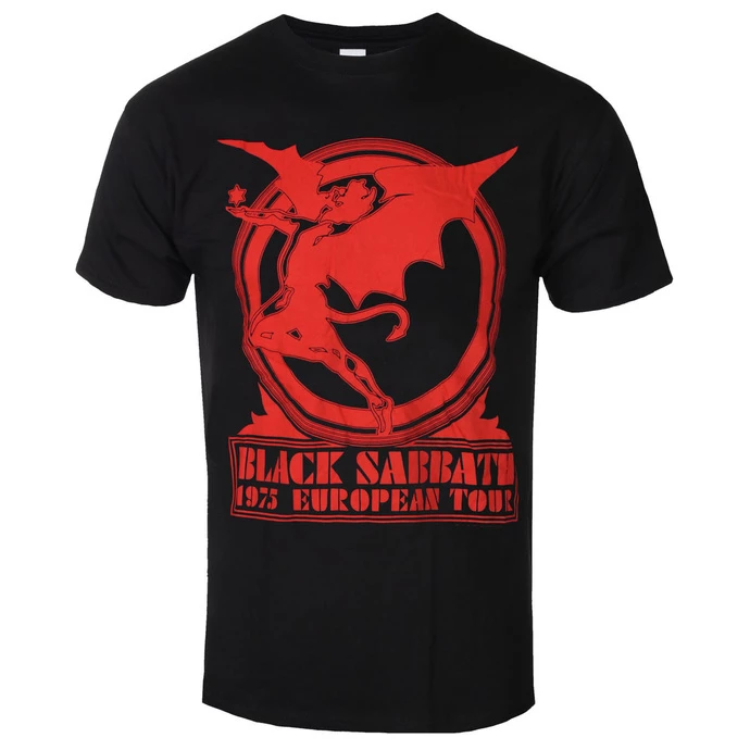 Men's T-shirt Black Sabbath - Europe '75 - ROCK OFF 3 Men's T-shirt Black Sabbath - Europe '75 - ROCK OFF
