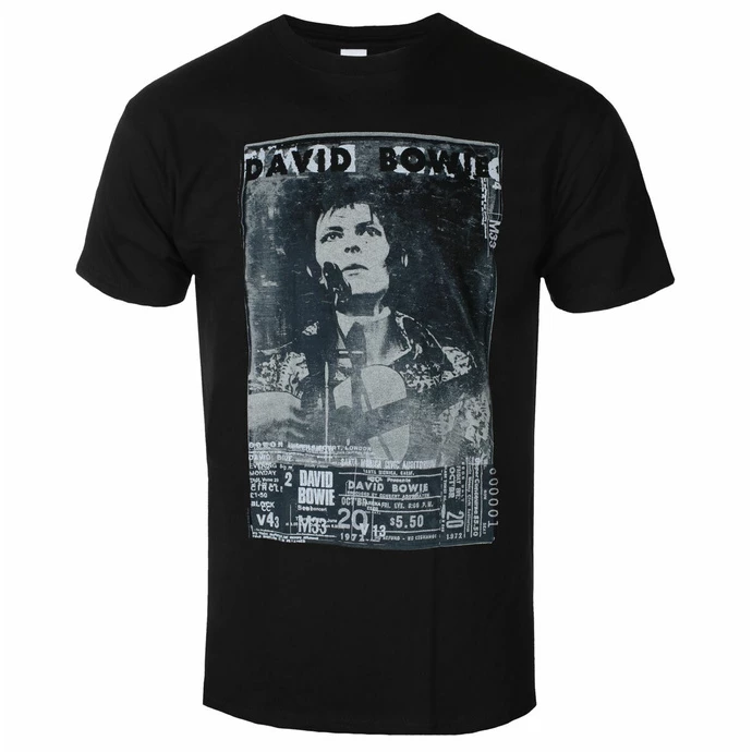 Men's T-shirt David Bowie - Ziggy Live - BLACK - ROCK OFF 3 Men's T-shirt David Bowie - Ziggy Live - BLACK - ROCK OFF