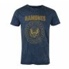 Men's T-shirt Ramones - Presidential Morel Snow Wash - NAVY - ROCK OFF -Cheap Gothic & Punk Shop modre 004