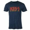 Men's T-shirt KISS - Classic Logo - Snow Wash - ROCK OFF -Cheap Gothic & Punk Shop modre 012