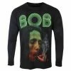 Men's Long-sleeved T-shirt Bob Marley - Smoke Gradient - BLACK - Dip-Dye -Cheap Gothic & Punk Shop saq015