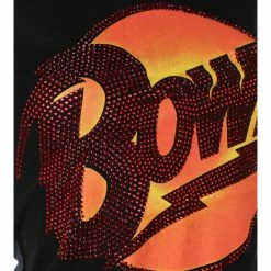 Women's T-shirt David Bowie - Diamond Dogs Logo Diamante - BLACK - ROCK OFF -Cheap Gothic & Punk Shop saw075