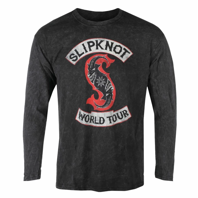 Men's Long-sleeved T-shirt Slipknot - Patched Up - Black Dip-Dye - ROCK OFF 3 Men's Long-sleeved T-shirt Slipknot - Patched Up - Black Dip-Dye - ROCK OFF