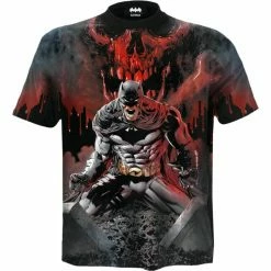 Men's T-shirt SPIRAL - Batman - ASYLUM WRAP - Black -Cheap Gothic & Punk Shop t8uisa302