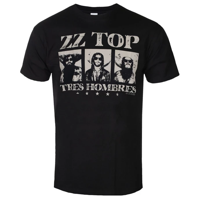 Men's T-shirt ZZ-Top - Tres Hombres - Black - HYBRIS 3 Men's T-shirt ZZ-Top - Tres Hombres - Black - HYBRIS