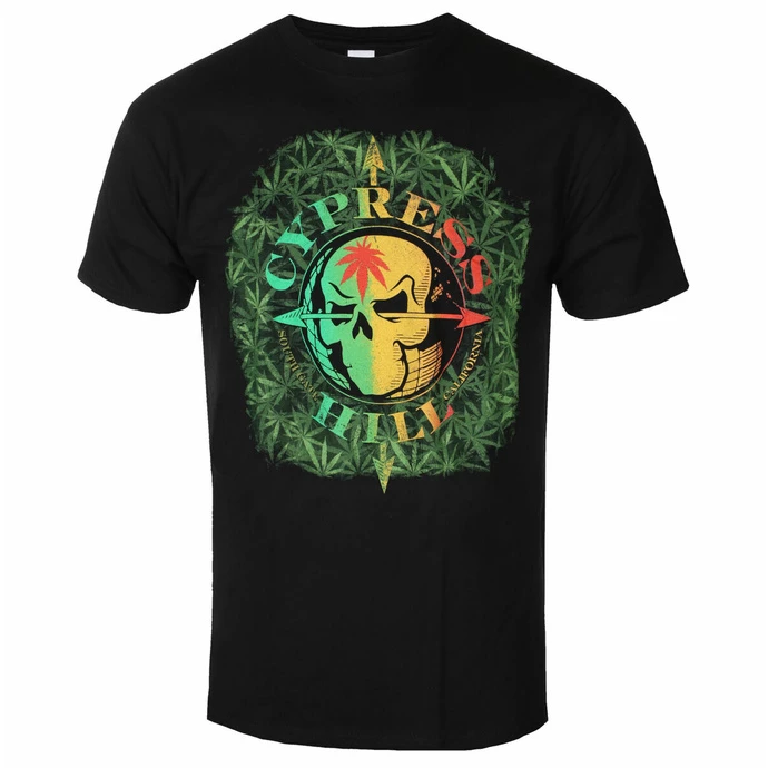 Men's T-shirt Cypress Hill - South Gate Logo & Leaves - ROCK OFF 3 Men's T-shirt Cypress Hill - South Gate Logo & Leaves - ROCK OFF