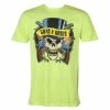 Men's T-shirt Guns N' Roses - DEATH SKULL - OCEAN COLOR GREEN - AMPLIFIED -Cheap Gothic & Punk Shop zav210 002