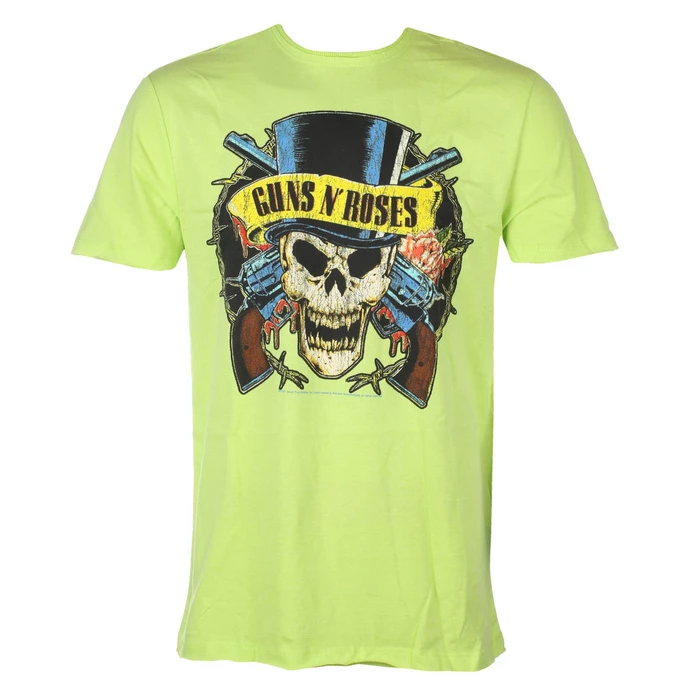 Men's T-shirt Guns N' Roses - DEATH SKULL - OCEAN COLOR GREEN - AMPLIFIED 3 Men's T-shirt Guns N' Roses - DEATH SKULL - OCEAN COLOR GREEN - AMPLIFIED